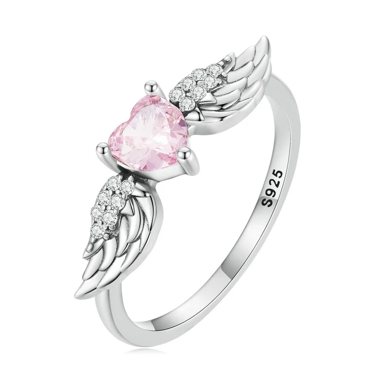 Anillo Ángel con Corazón en Plata 925 para Mujer - Plick